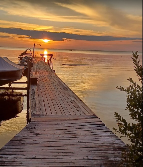 Brilliant Lake Nipissing sunset from south shore
